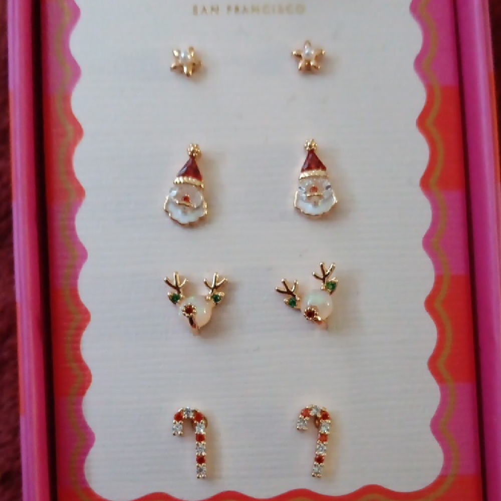 Serefina Cubic Zirconia Holiday Earrings Set - Picture 3 of 3